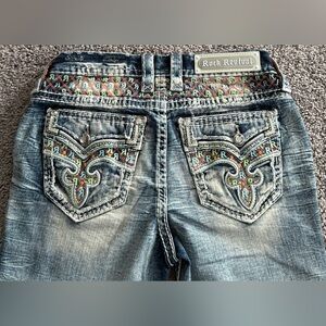 Rock Revival Jeans Rosewood Mid‎ Rise Skinny Jeans Womens Size 28